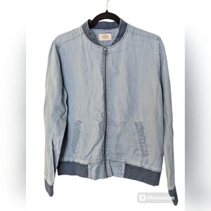 85. Marine Layer Bomber Style Jean Jacket